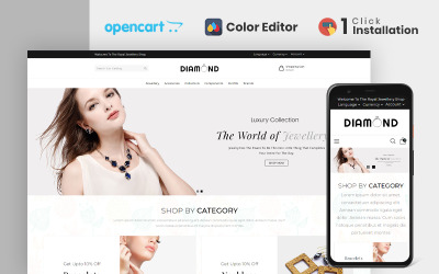 Diamond Jewellery Store OpenCart Template