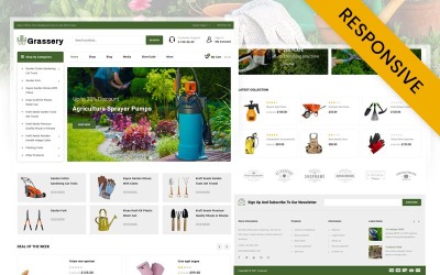 Grassery Garden Tools Store WooCommerce Teması