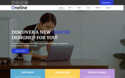 Plantilla de sitio web de tema Bootstrap del portal de empleo