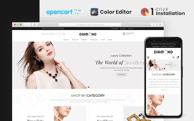 Plantilla OpenCart "Diamond Jewellery Store" #106458