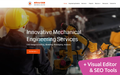 Responsive Altra CAD - Mechanical Solution Moto Cms 3 #106468