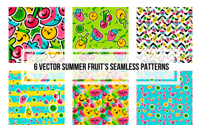 Zomer fruit ingesteld patroon