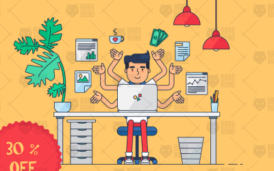 Workspace of Professional Working - Corporate Identity Template