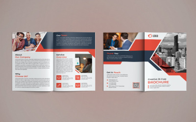 Business Bi Fold broschyrdesign - mall för företagsidentitet