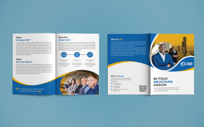 Business Bi Fold Brochure Design - Vorlage für Unternehmensidentität