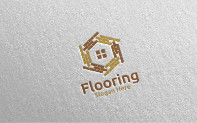 Flooring Parquet Wooden 24 Logo Template