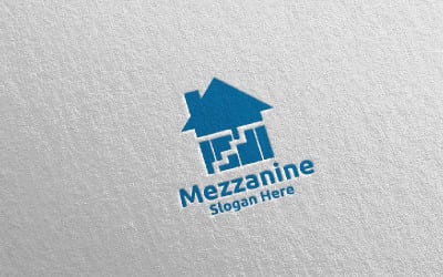 Mezzanine Flooring Parquet Wooden 17 Logo Template