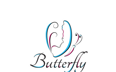 Modelo de logotipo de borboleta
