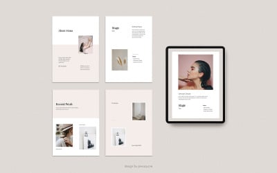 MONA - A4 Verticale Media Kit PowerPoint-sjabloon