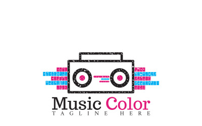 Müzik Renk Logo Şablonu