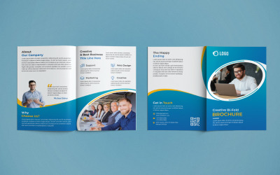 Business Bifold broschyrdesign - mall för företagsidentitet