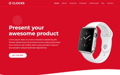Clocks Landing Page Template