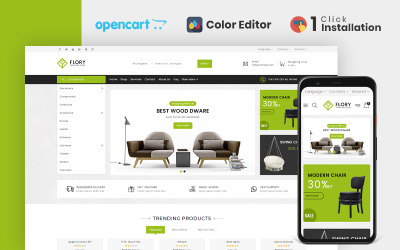 Flory Furniture Store OpenCart-sjabloon