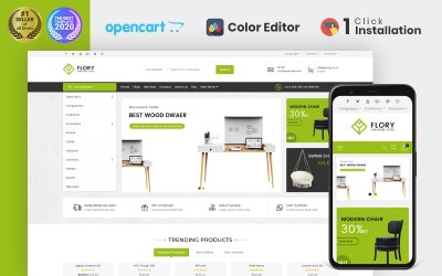 Flory Mobilya Mağazası OpenCart Şablonu