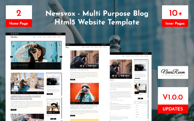 Newsvox - Plantilla de sitio web HTML5 de blog multipropósito