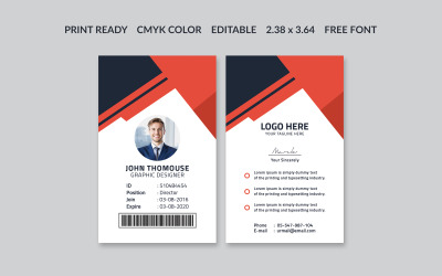 Roter Personalausweis - Corporate Identity Template