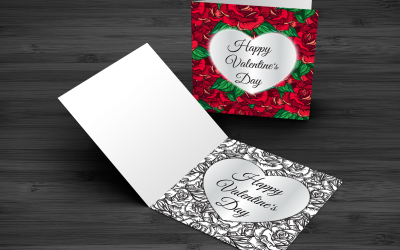 Valentine's Day Cards With Roses - Corporate Identity Template