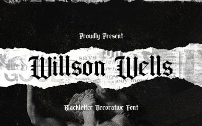 Wilson Wells - Blackletter dekorativ typsnitt