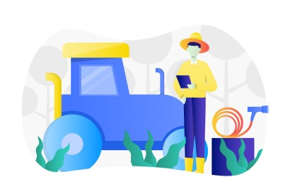 Farming Illustration - Vector Image