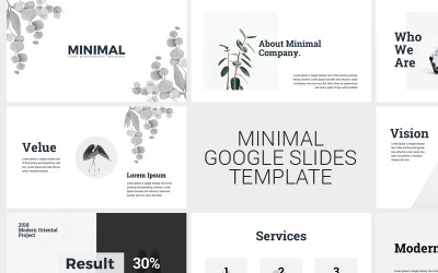 Modèle minimal de diapositives Google