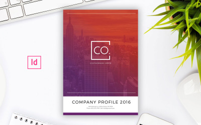 Šablona časopisu Indesign profilu společnosti