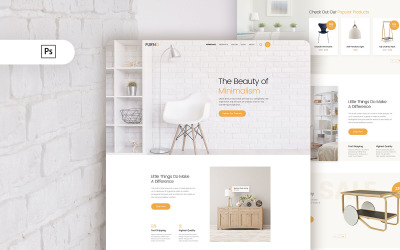 Furno - PSD-mall för onlinebutik för möbler