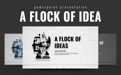 En flock idéer PowerPoint-mall