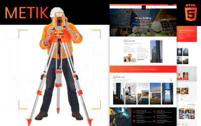 Metik | Építési HTML5 webhelysablon