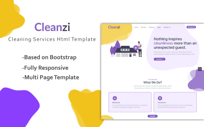 Cleanzi - Modello di sito Web HTML per il servizio di pulizia