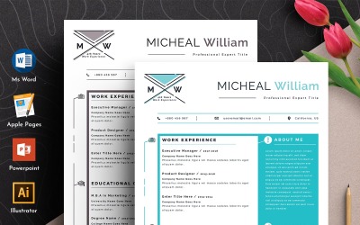 Creative &amp;amp; Modern Editable Cv Resume Template With Ms Word Apple Pages