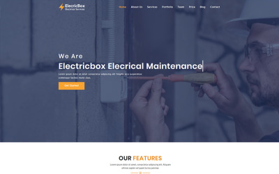 "Electricbox" modèle de page d'atterrissage #107438