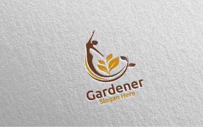 Modelo de logotipo do Fairy Botanical Gardener Design 13