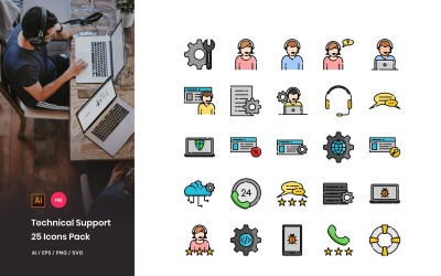 Icon-Set für das Technical Support Pack