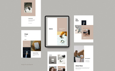 MACA - Modello di PowerPoint per supporti/cartella stampa A4 verticale