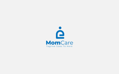 Moeder zorg of moederschap eenvoudige Logo sjabloon