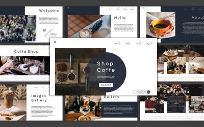 Plantilla PowerPoint "Shop Cofee – Creative Business" #107474