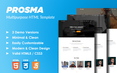 Prosma - Kreatív többcélú HTML céloldal sablon