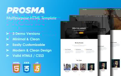 Prosma - Plantilla de página de destino HTML multipropósito creativa