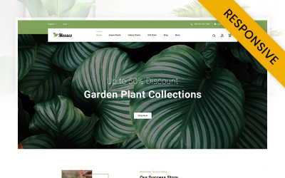 Reszponzív Mosses Plant Store PrestaShop sablon 107446
