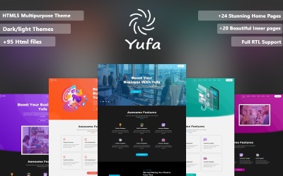 Reszponzív Yufa – Multipurpose HTML Bootstrap clean Responsive Website Template Weboldal sablon 107447