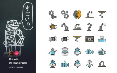 Robotik Paketi Icon Set