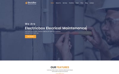 Šablona stránky pro přistání Electricboxu
