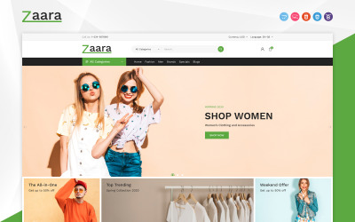 Tema OpenCart Responsive #107445 "Zaara - Fashion Store"