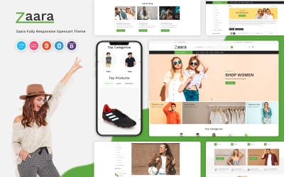 Zaara - Moda Mağazası OpenCart Şablonu