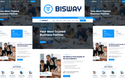 Bisway-Business och Corporate HTML5 webbplats mall