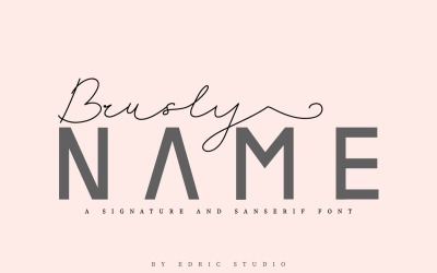 Brusly Name Font