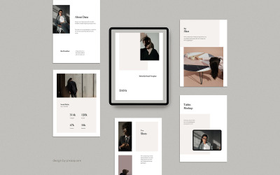 DANA - Вертикальный пресс-кит формата A4, Google Slides