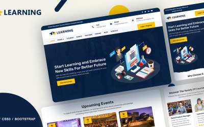 E-Learning Online-Kurse Website-Vorlage
