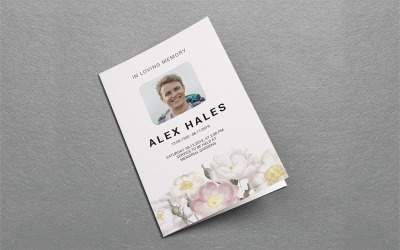 Program pogrzebowy do druku - szablon tożsamości korporacyjnej