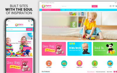Reszponzív Big Fun - The Kids Toy Store Shopify sablon 107578